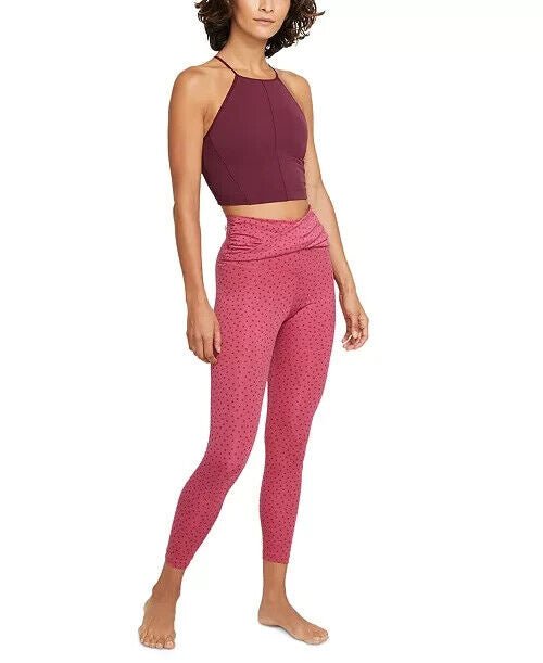 Nike Womens Yoga Twist-Waist High-Rise 7/8 Length Leggings Pink Size XS MSRP $70