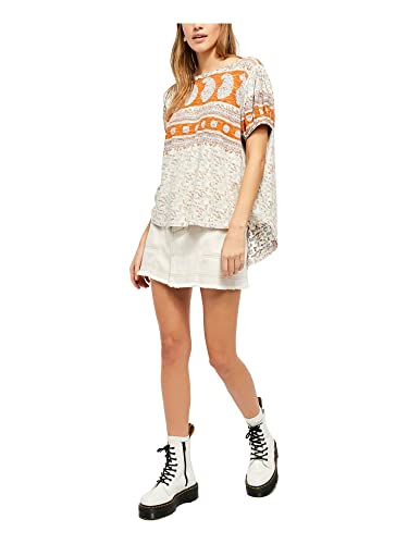 Free People Paisley Top Ivory Combo Size XS