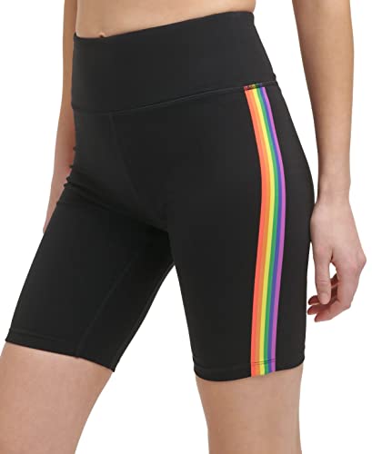DKNY Sport Women's Rainbow-Stripe Bike Shorts size XS