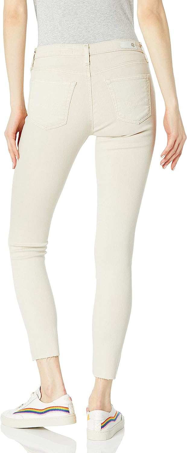 AG Adriano Goldschmied Women's Legging Super Skinny FIT Pant Beige Ivory Size 25