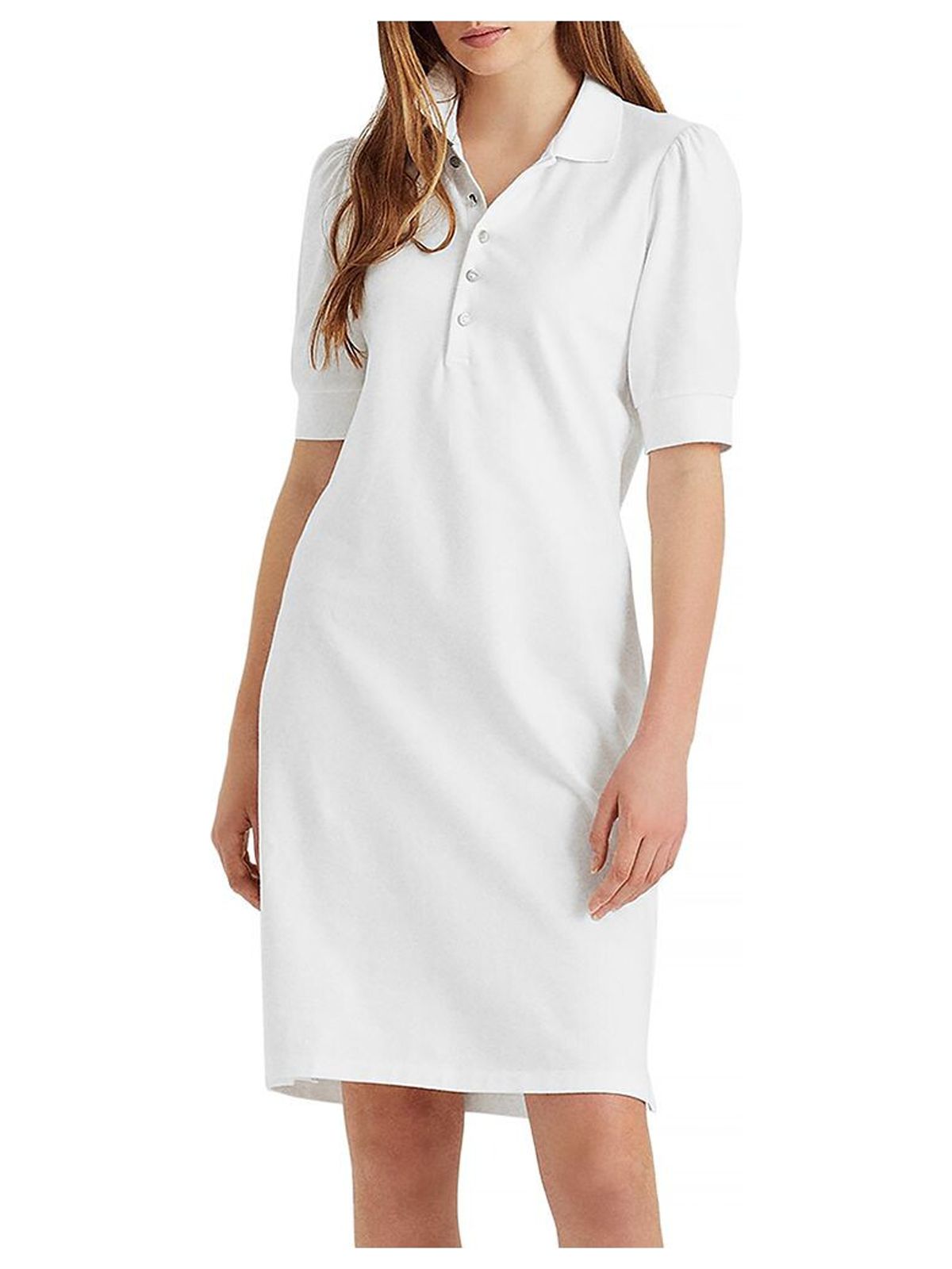 Lauren Ralph Lauren Womens Chase Collared Short Sleeves Shirtdress White Size XL