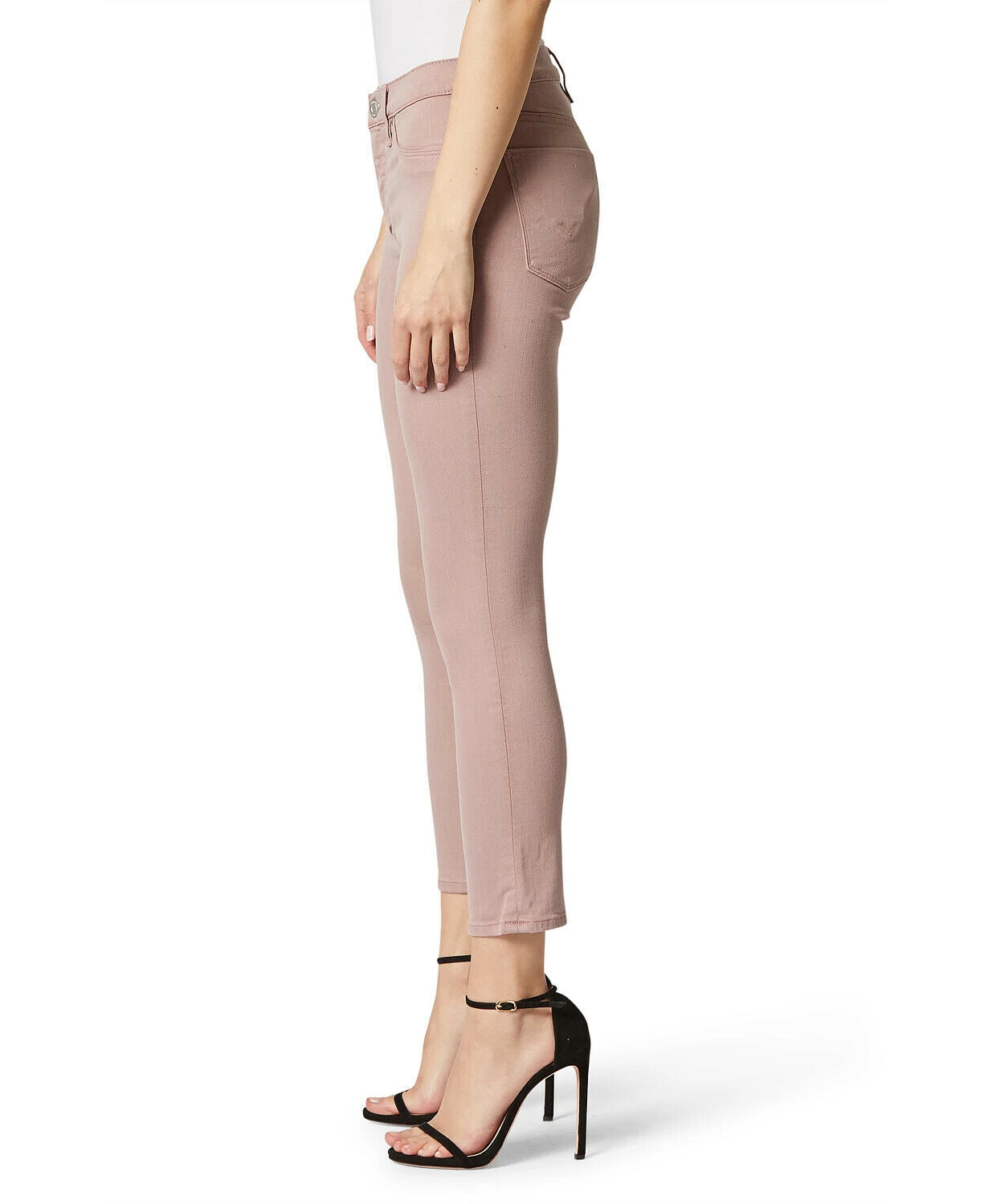 Hudson Jeans Women Nico Mid-Rise Skinny Jeans Mauve Light Pink Size 31