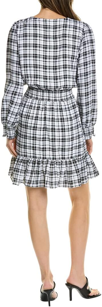 Vince Camuto Womens Surplice Mini Dress, Size L, Black