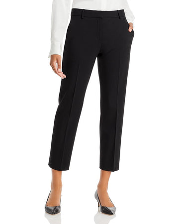Theory Treeca Wool-Blend Cropped Pants Navy Size 12 MSRP $275