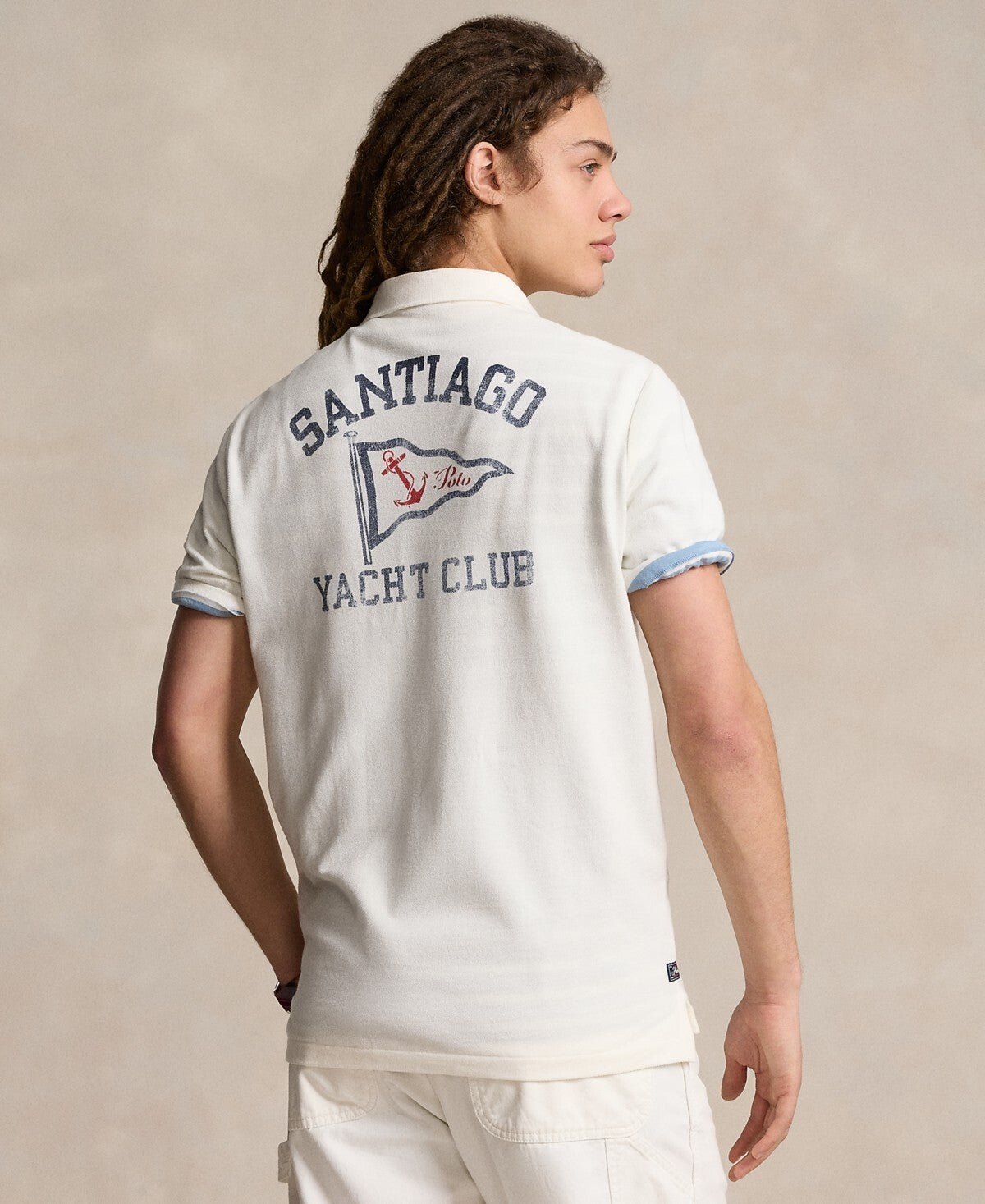 Polo Ralph Lauren Classic-Fit Nautical-Print Cotton Polo Shirt Size XS MSRP $125