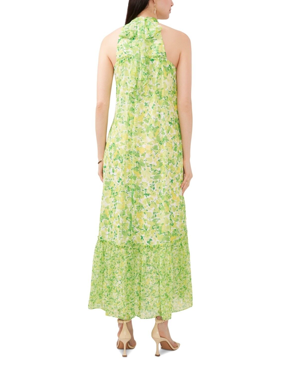 Vince Camuto Women's Sleeveless High Neck Dress Green Size S MSRP $129