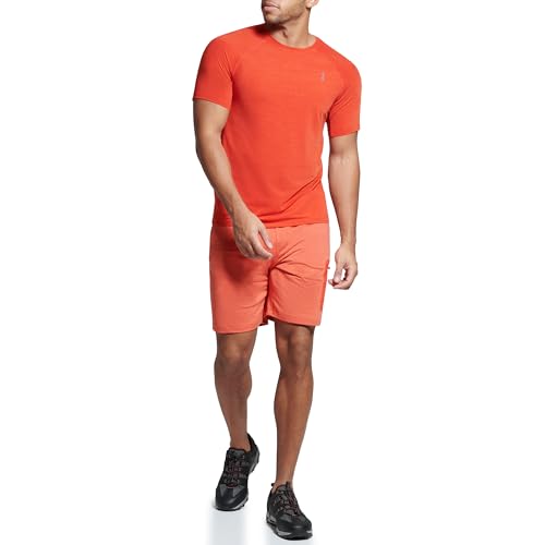 BASS OUTDOOR Men's Technical Hand Packable Light Weight T-Shirt, Red Size M