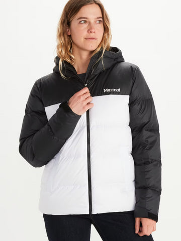 MARMOT Women's Guides Down Hoody White Black Size XS MSRP $250