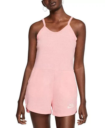 Nike Womens Sportswear Gym Vintage Romper Pink Size XS MSRP $55