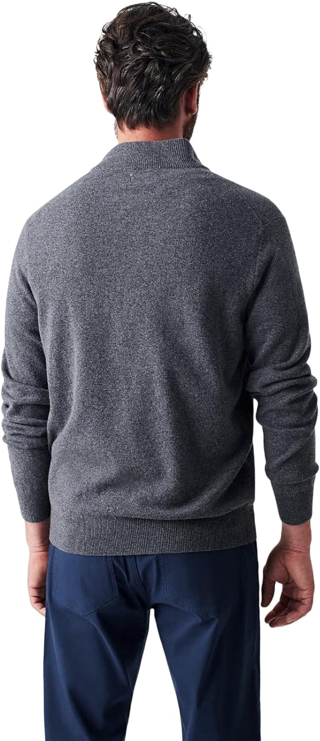 Faherty Jackson 1/4 Zip Sweater Charcoal Heather Gray Size 2XL