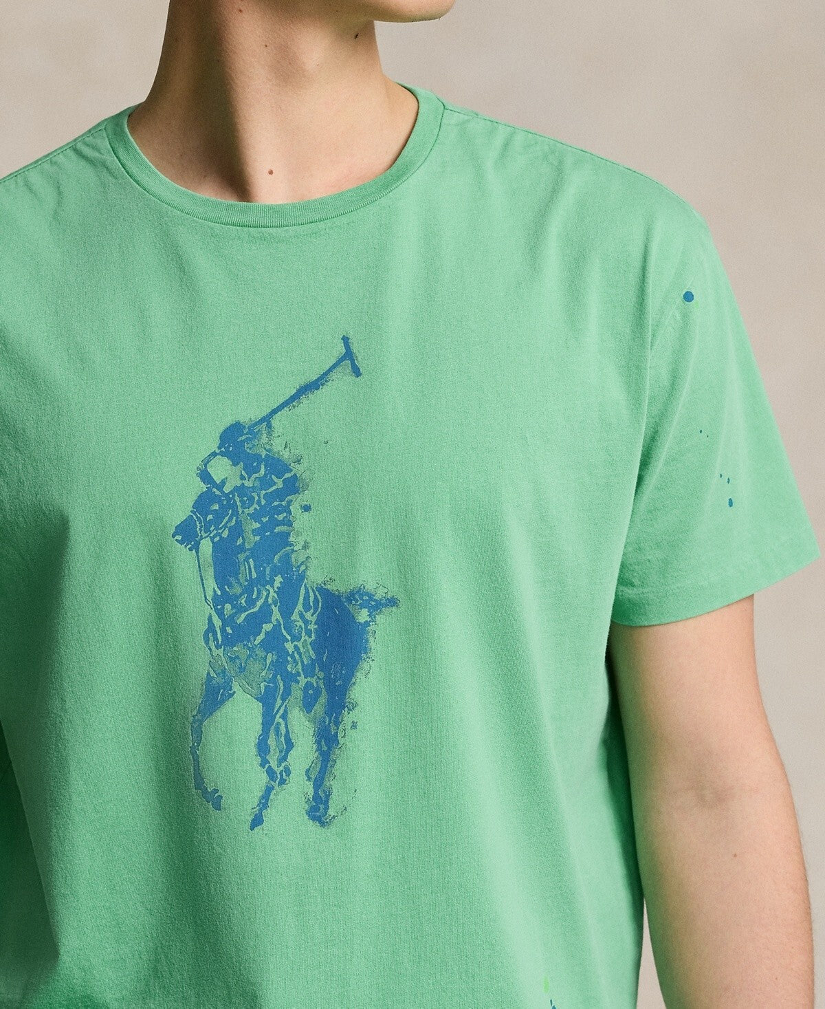 Polo Ralph Lauren Men's Big Pony Jersey T-Shirt Green Size S MSRP $70