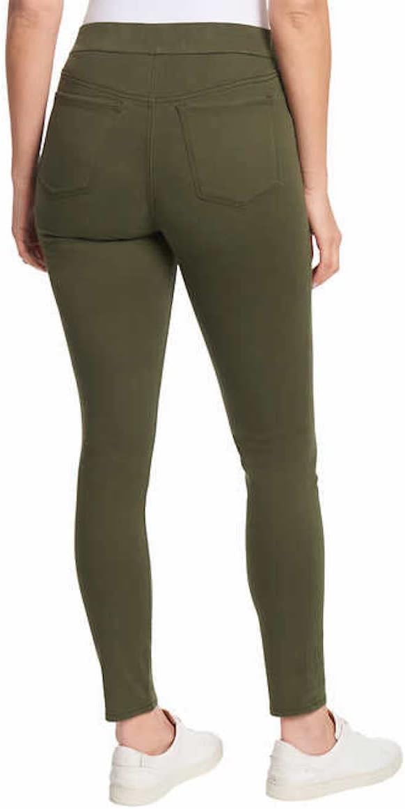 Gloria Vanderbilt Women's High Rise Pull-On Comfort Jean (Size 6, Green)