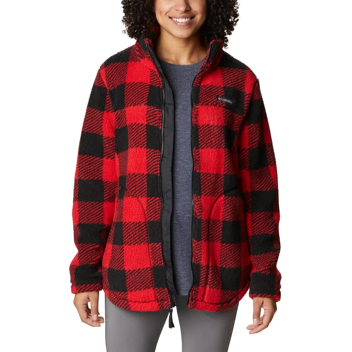 Columbia Women's West Bend Full Zip Fleece Jacket Plus Size 2X Red MSRP $110