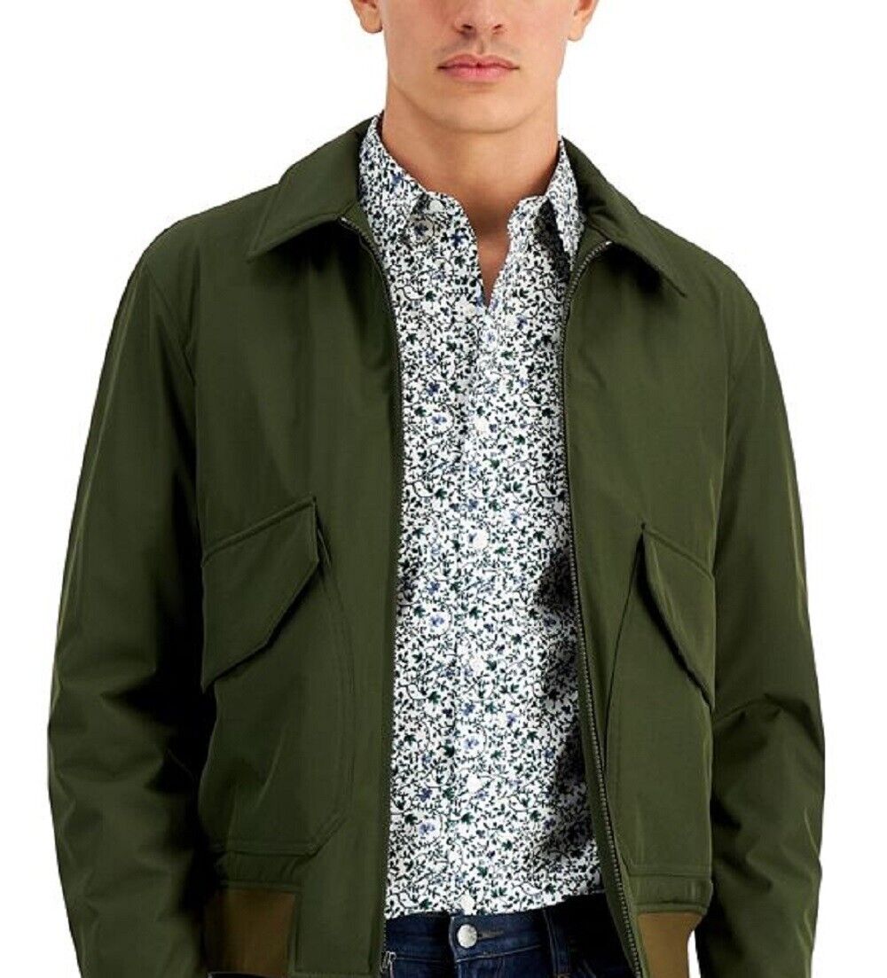 Michael Kors Mens Bomber Jacket Ivy Olive Green Size M MSRP $298