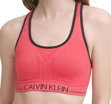 Calvin Klein Performance Seamless Reversible Sports Bra Black Pink XS