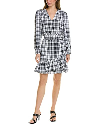 Vince Camuto Womens Surplice Mini Dress, Size L, Black
