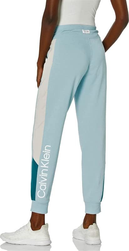 Calvin Klein Performance Women's Colorblocked Jogger Pants Aquatic, XXL