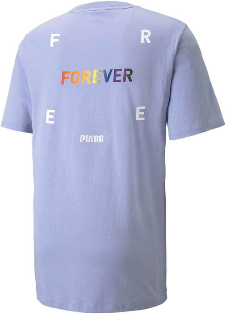 PUMA Men's Pride Tee T Shirt Top , Sweet Lavender, M, Medium