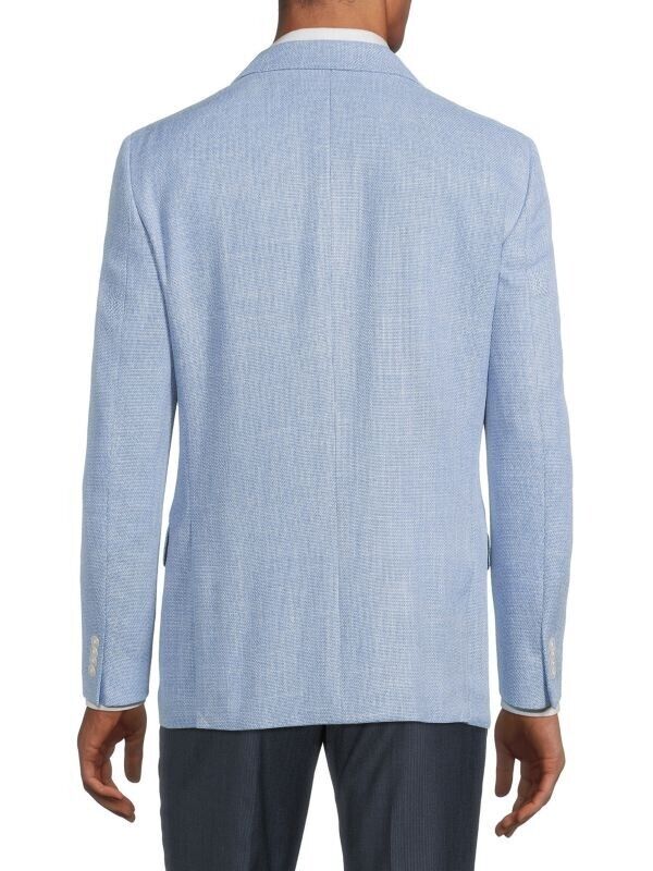 TOMMY HILFIGER Men's Slim-Fit Solid Weave Woven Blazer Blue Size 40L MSRP $295