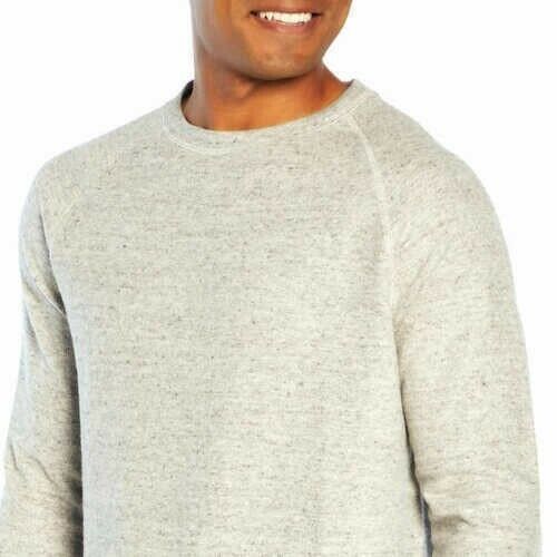 Banana Republic Men Waffle Crew Sweatshirt, Heather Grey Size L