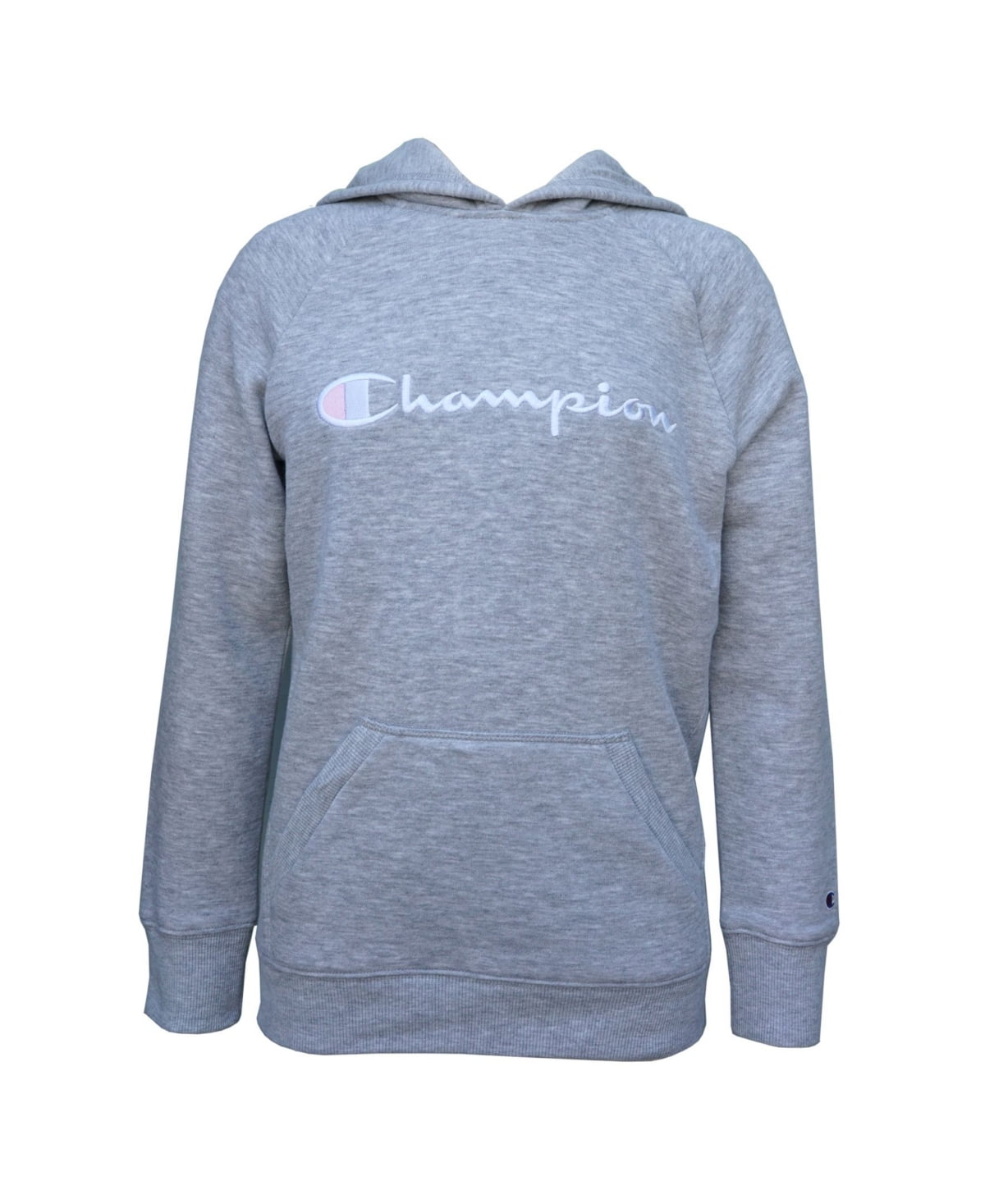 Champion Big Girls Raglan Hoodie size L Blue Grey