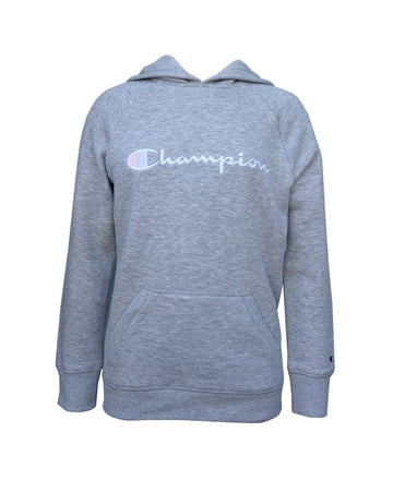 Champion Big Girls Raglan Hoodie size L Blue Grey