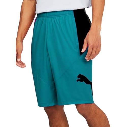 Puma Mens Training Fitness Shorts Green Size S