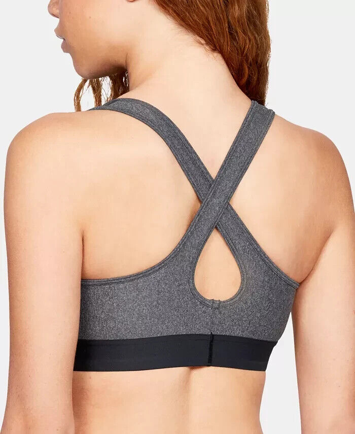 Under Armour Women's Threadborne Heathered Sports Bra Gray Size XS MSRP $35
