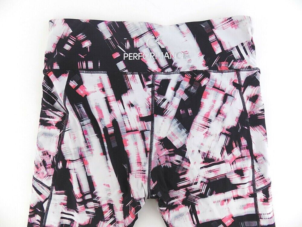 Calvin Klein Print High-Waist 7/8 Length Leggings womens black Size XS MSRP $60