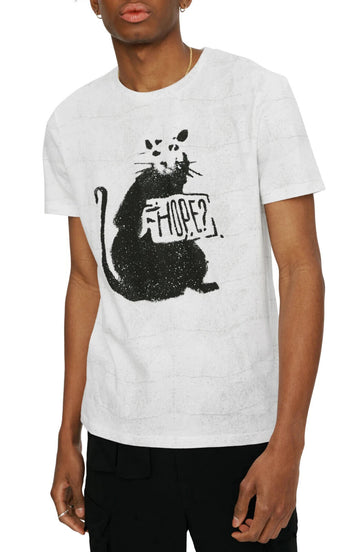 Eleven paris Mens Graphic Tee Size Large in White