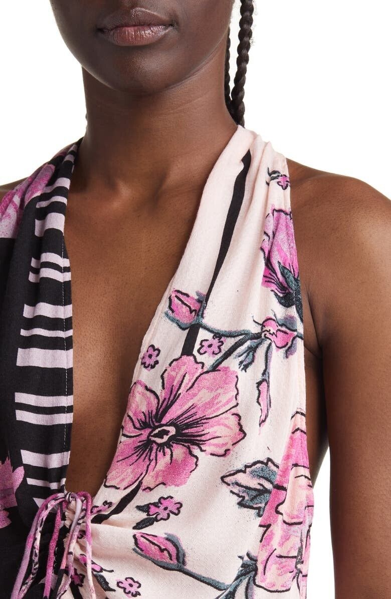 Free People Hot Tropics Tank Top Pink Size XL MSRP $78
