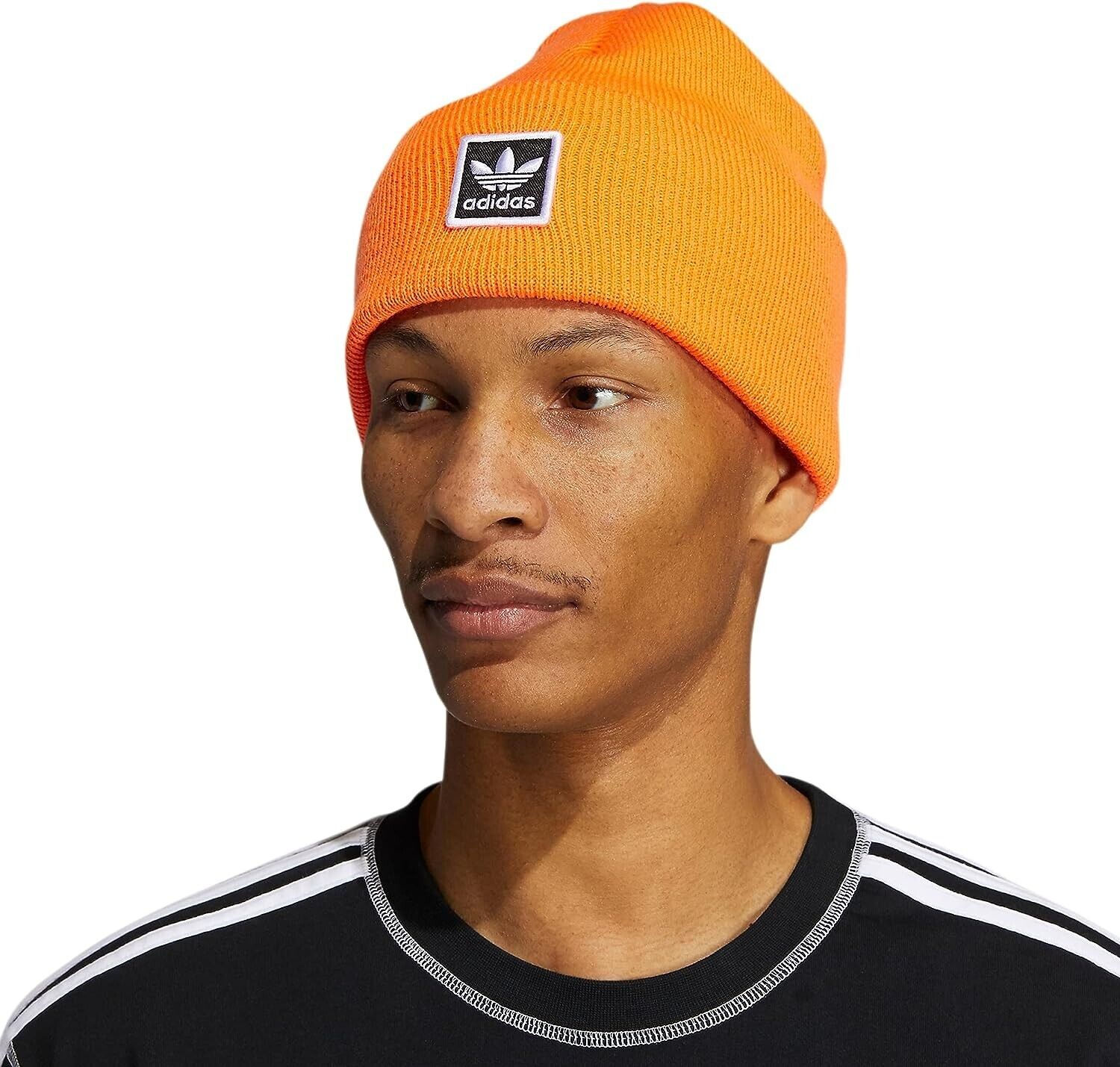 adidas Originals Unisex Originals Tall Utility Beanie Neon Bright Orange