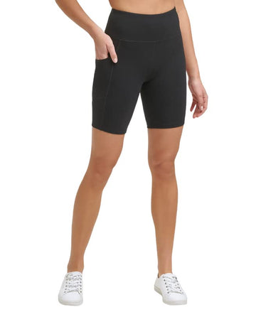 Calvin Klein Performance Women's Logo High-Waist Bike Shorts Black, X-Small