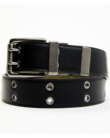 Levi's Men's Reversible Double-Prong Faux Leather Work Belt Black Size S