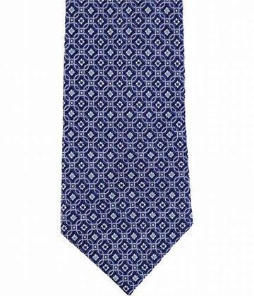 The Men's Store Mens Neck Tie One Linked Medallion Silk Blue Not Applicable