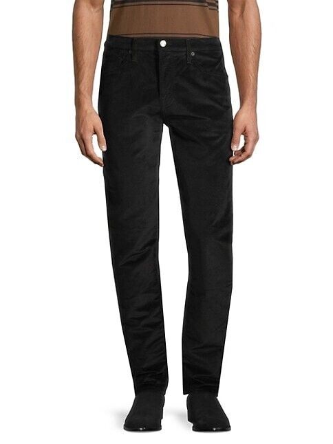 7 FOR ALL MANKIND Men Extra Slim Corduroy Pants Black Size 40X32 MSRP $198