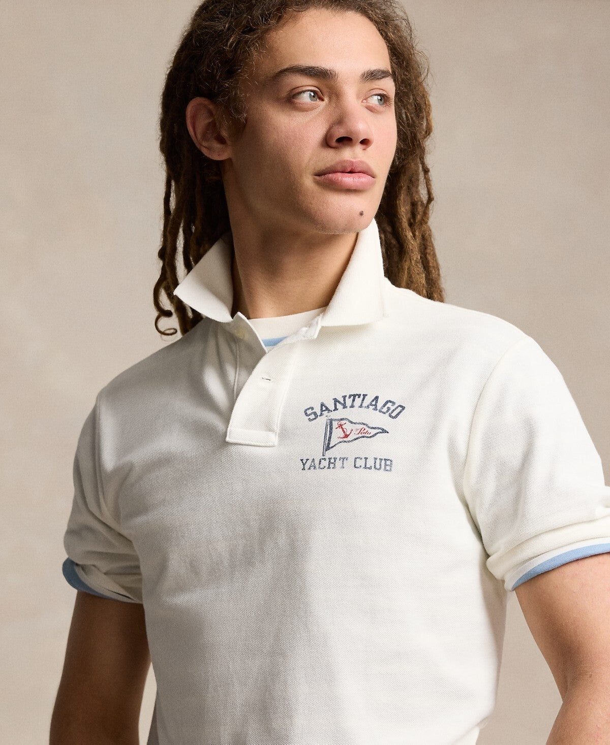 Polo Ralph Lauren Classic-Fit Nautical-Print Cotton Polo Shirt Size XS MSRP $125