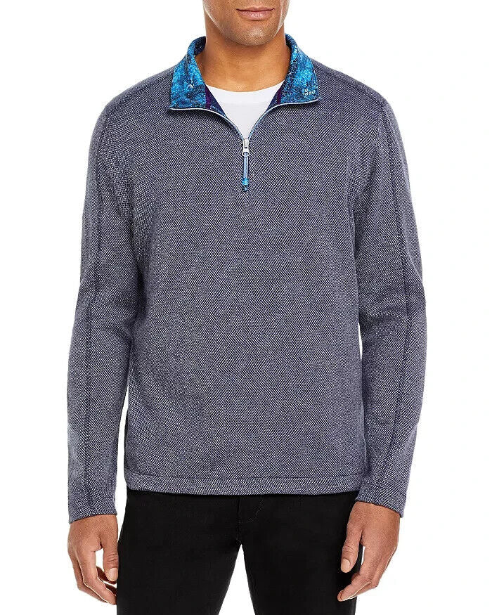 Robert Graham The Getty Sweater Men's Size M Navy Blue MSRP $198