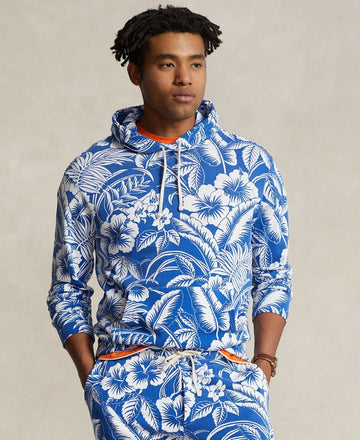 Polo Ralph Lauren Men's Tropical Floral Spa Terry Hoodie Blue SIze M MSRP $148