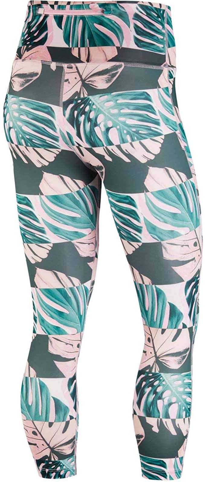 Nike Dry Women's Botanical Print Fast Crop Tight fit Leggings Pink Size S