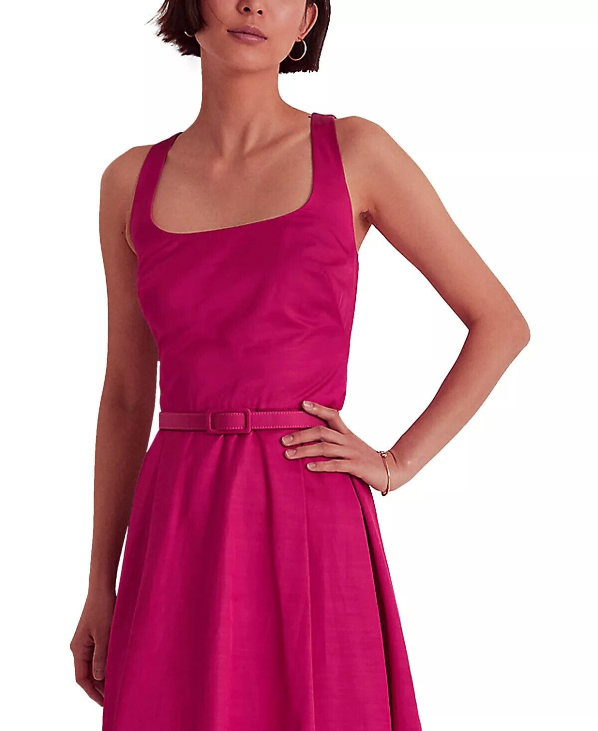 LAUREN RALPH LAUREN Belted Sleeveless Cocktail Dress Pink Size 12 MSRP $265