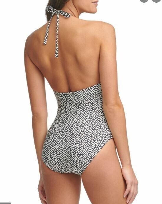 Calvin Klein Womens Tummy Control One-Piece Swimsuit black Size 18 MSRP $118