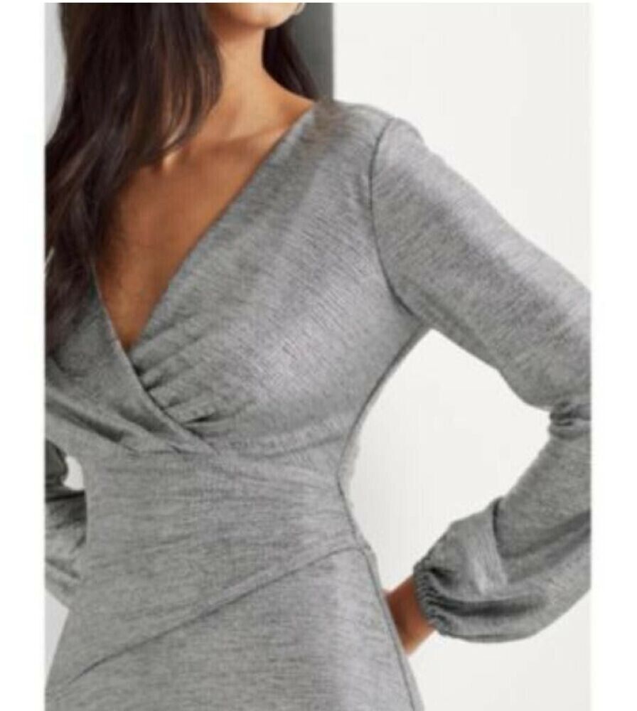 Lauren Ralph Lauren Womens Metallic Dress Dark Gray Silver Size 4 MSRP $195