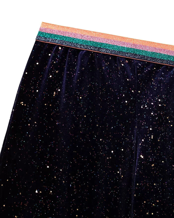BILLIEBLUSH Girls' Glitter Velvet Culottes Navy Blue Pants Size 2Y MSRP $64