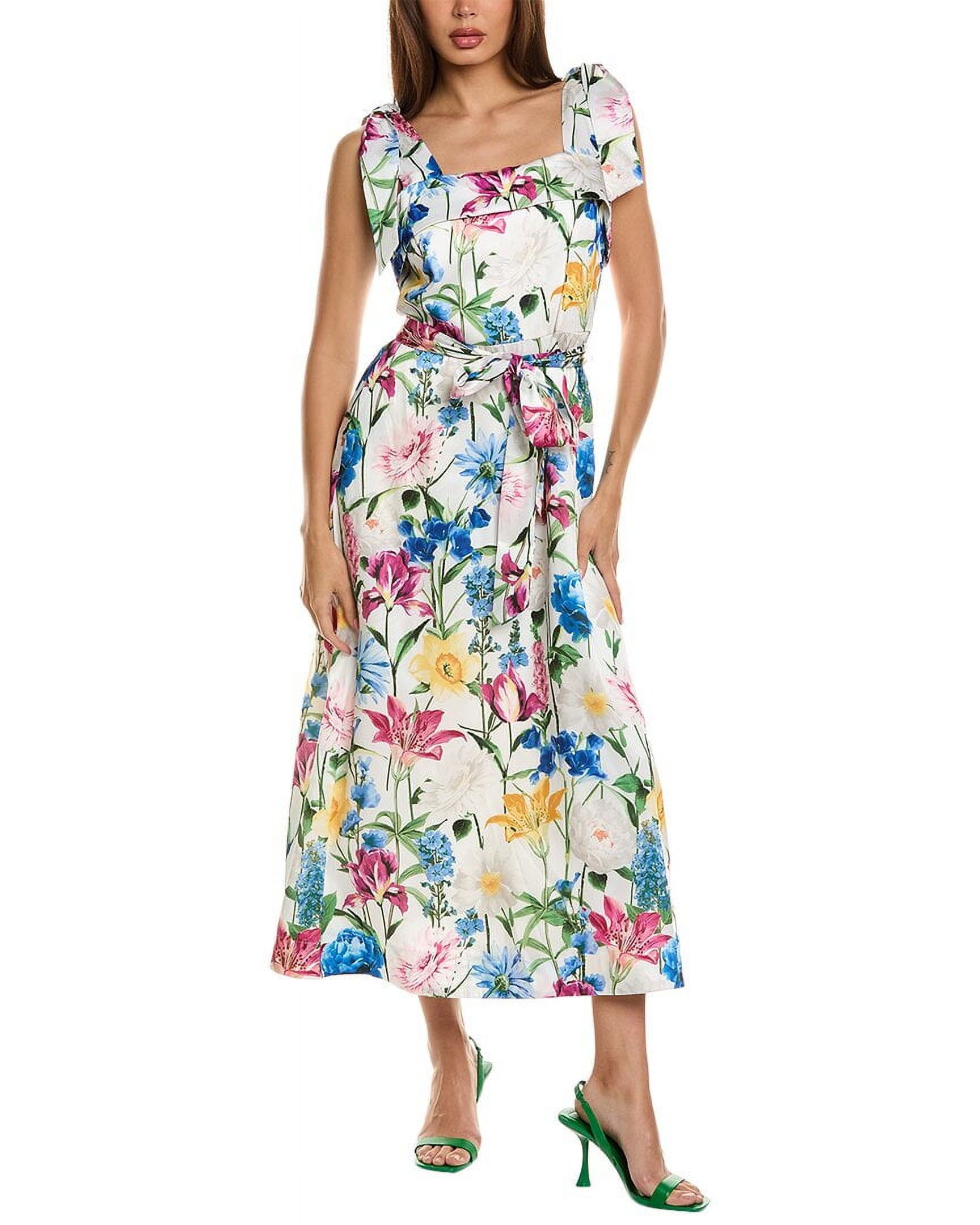 Anne Klein womens Tie Strap A-Line Dress, Size 10, White