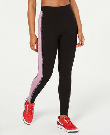 Fila Ona Colorblocked Logo Women's Leggings Size XS Black, Light Purple
