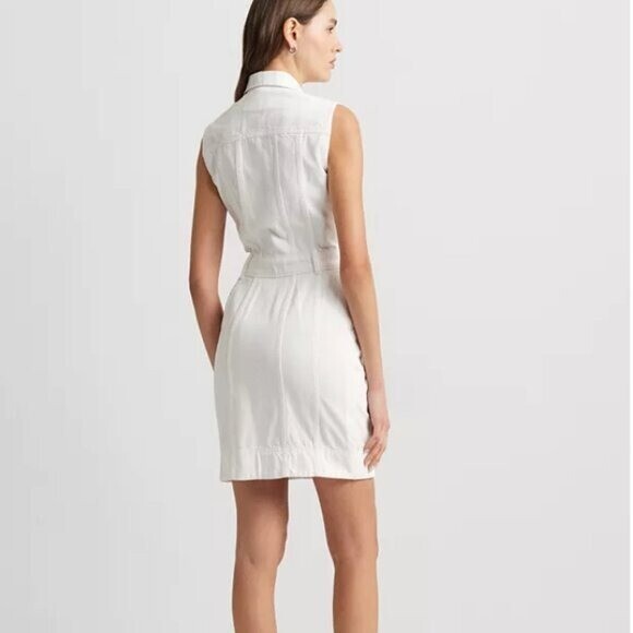 Lauren Ralph Lauren Sleeveless Denim Dress White Wash Size 4 MSRP $165