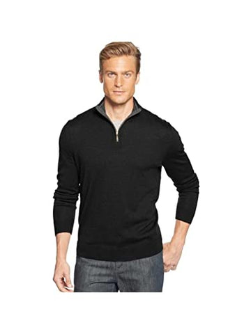 Clubroom Mens Navy Heather Mock Quarter-Zip Pullover Sweater Size XXL