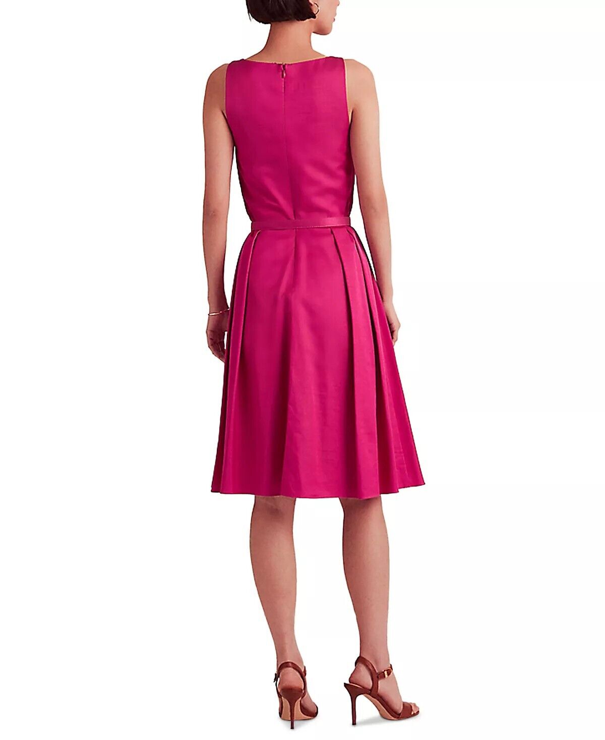 LAUREN RALPH LAUREN Belted Sleeveless Cocktail Dress Pink Size 12 MSRP $265