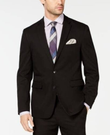Vince Camuto Mens SlimFit Stretch Wrinkle-Resist Suit Black Size 46REG MSRP $360